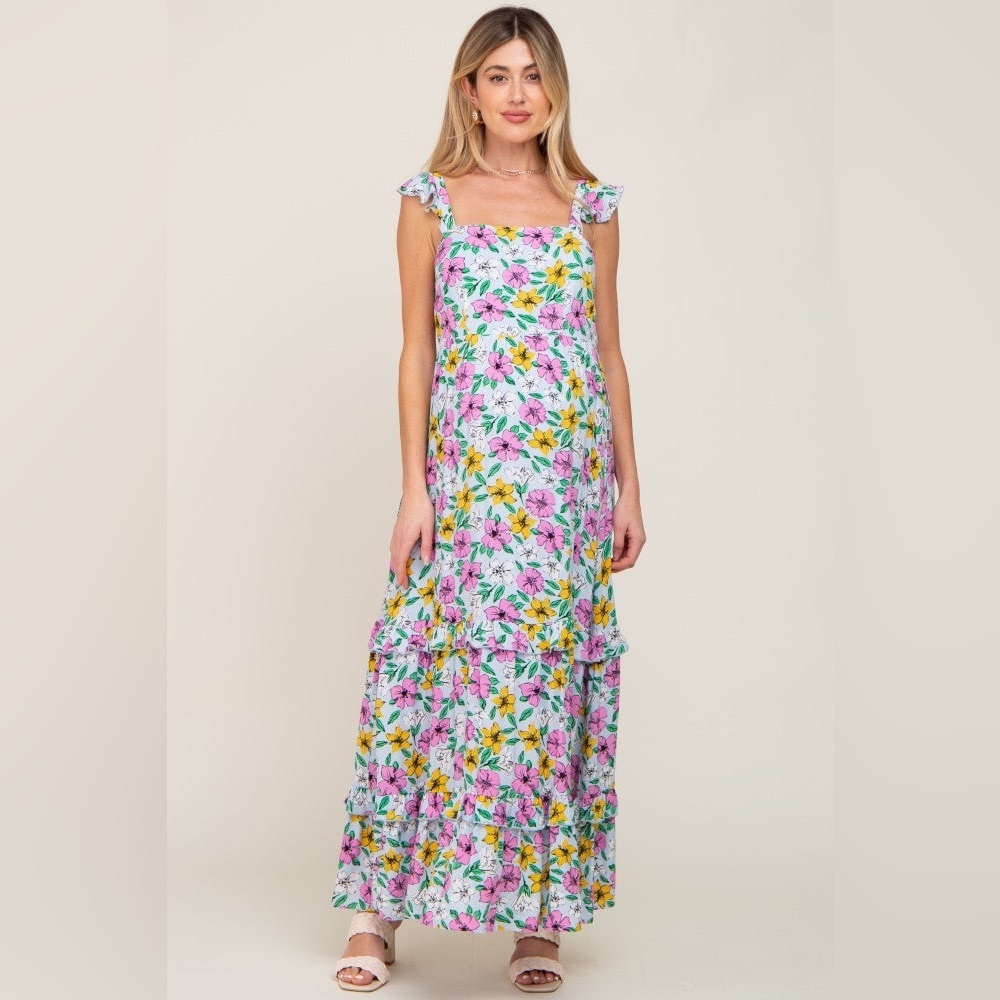 Pinkblush floral maxi dress nwt
